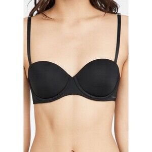 Calvin Klein Push Up Bra 38B Black Naked Glamour Strapless Push-up Bra QF5677